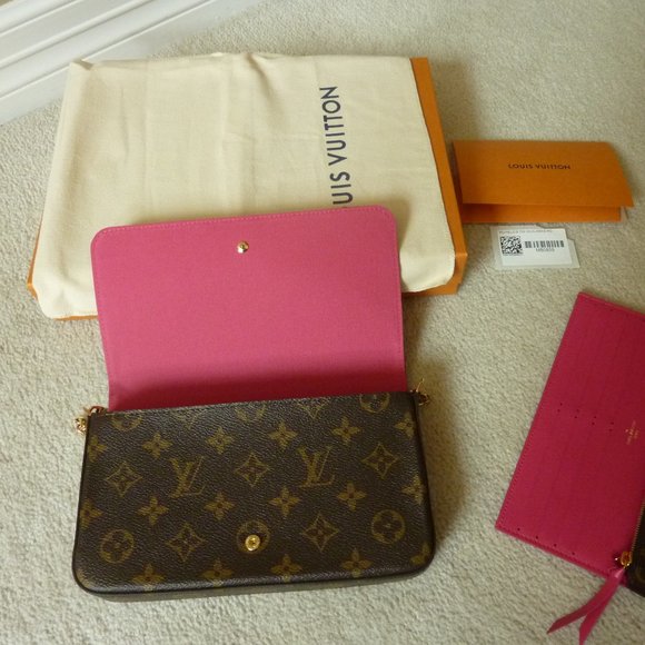 LOUIS VUITTON Felicie Pochette LV Logo Canvas Chain Strap Bag (LIMITED EDITION) - Picture 11 of 16